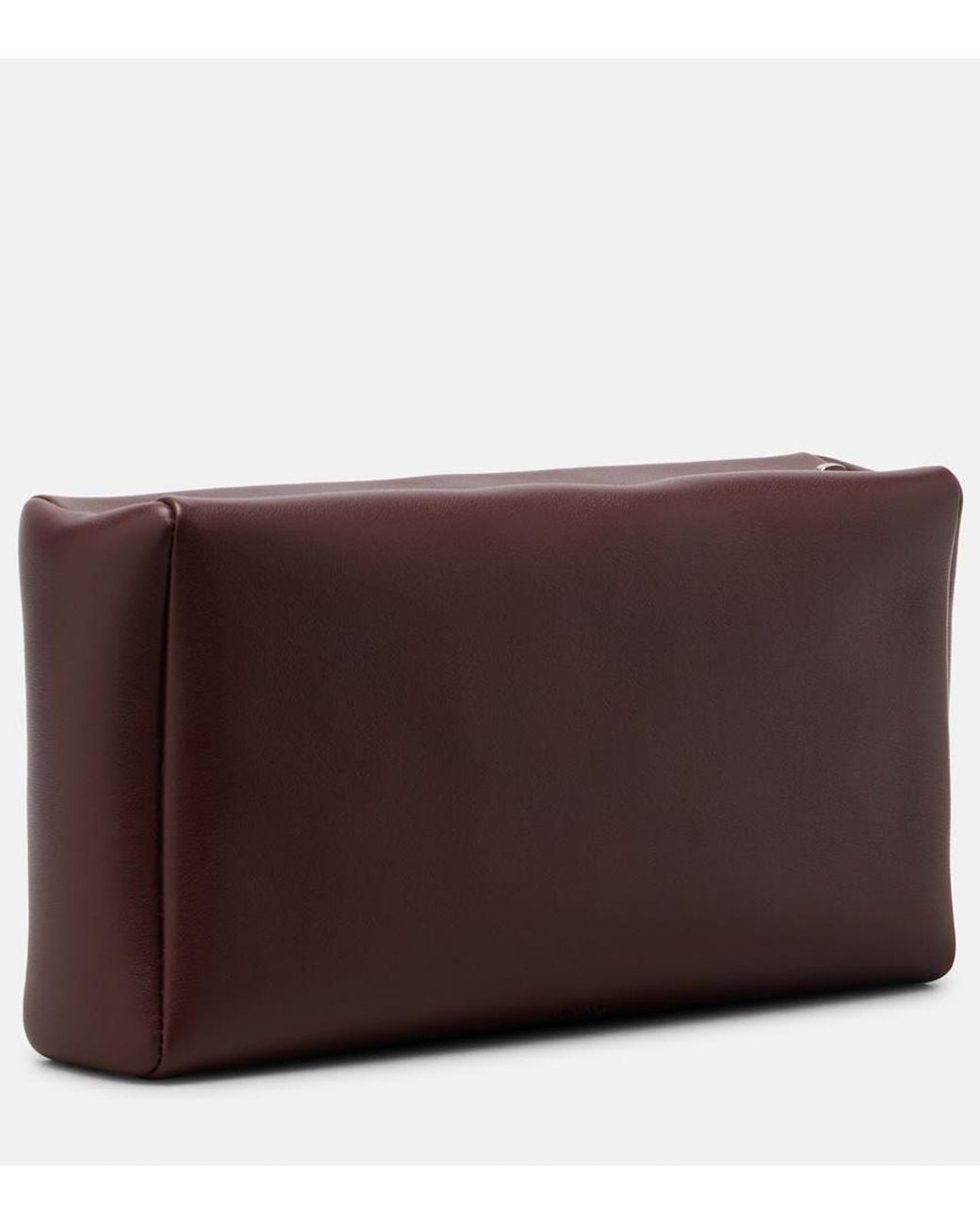 The Row Purple Squared Compact Leather Clutch
