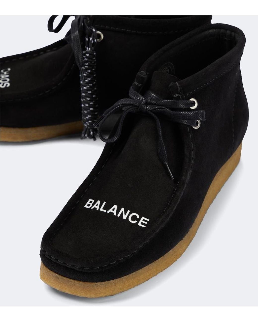 Clarks Black X Undercover Wallaby Chaos/Balance Suede Boots for men