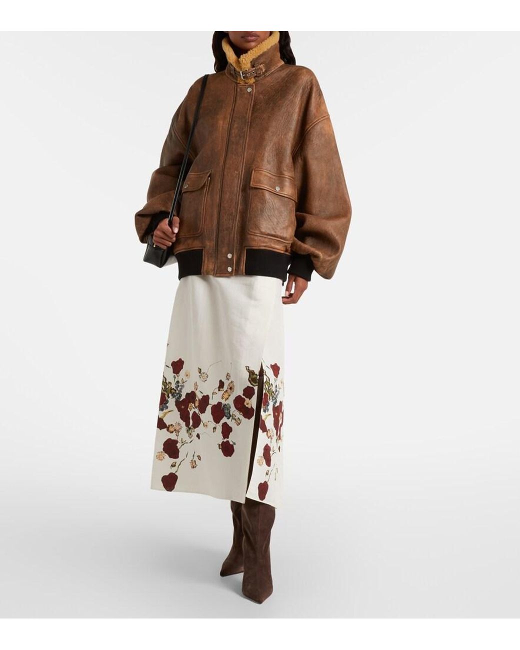 Khaite Brown Bella 100 Suede Knee-High Boots