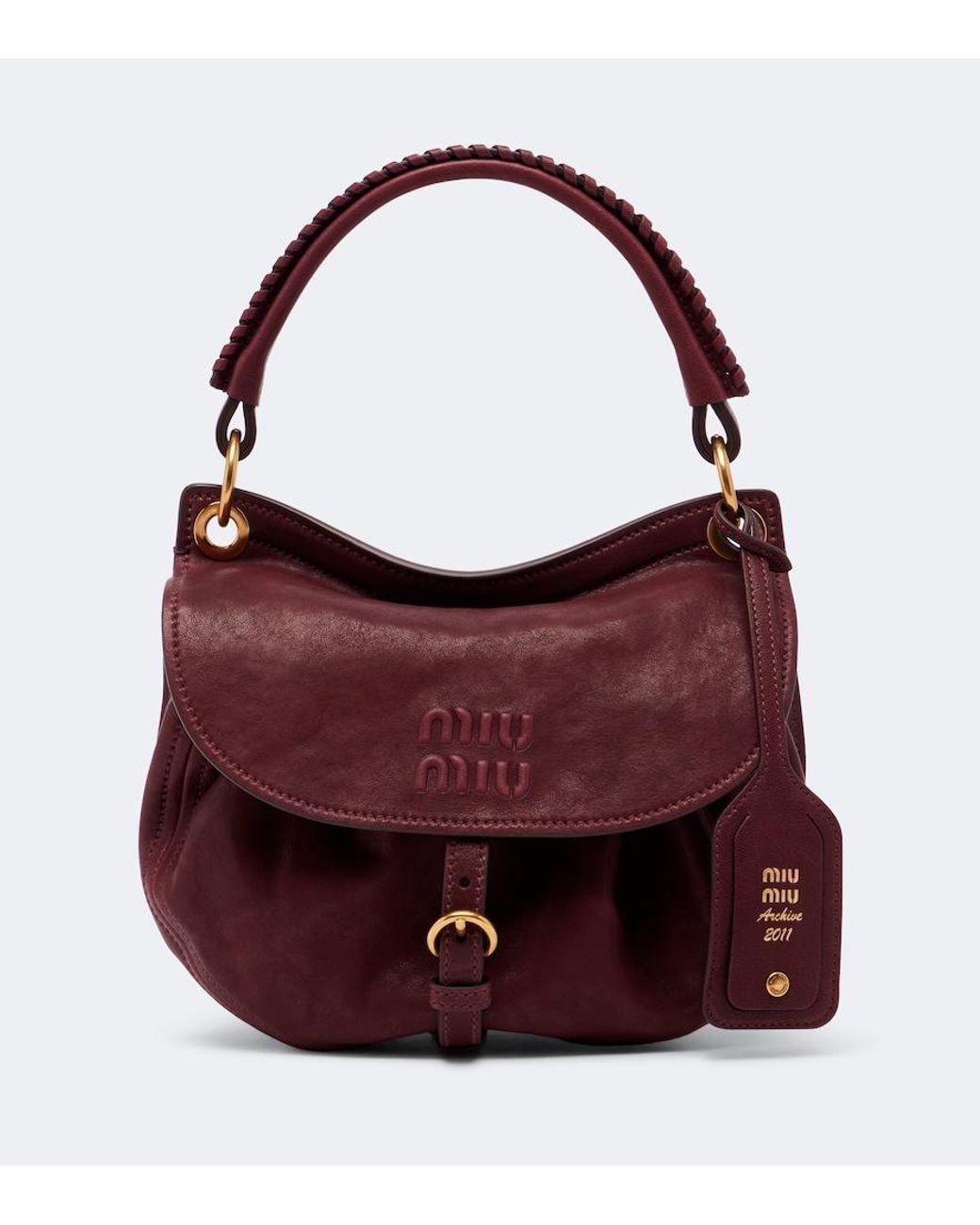 Miu Miu Red Rendez-Vous Leather Shoulder Bag