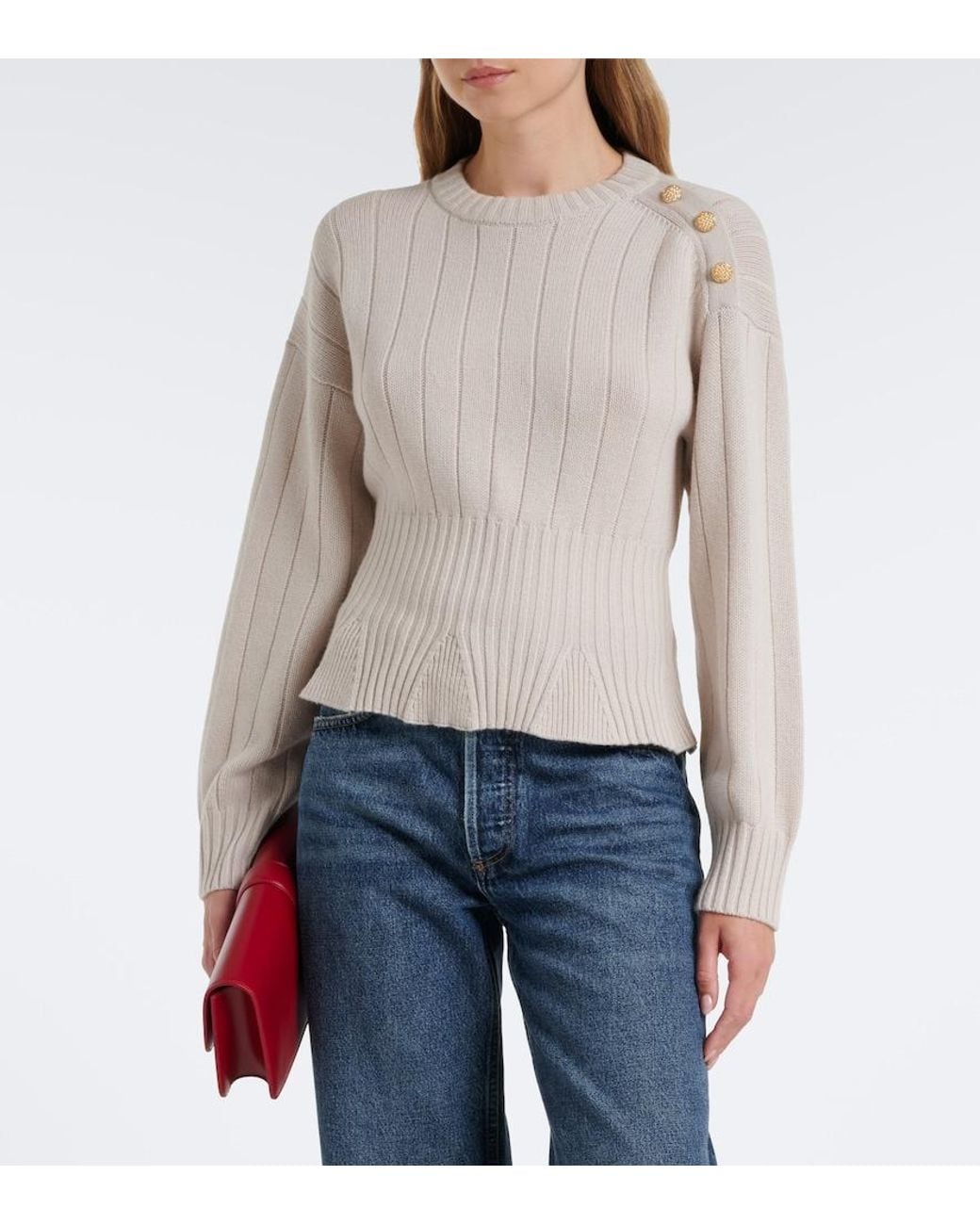Jardin Des Orangers Natural Virgin Wool And Cashmere Sweater