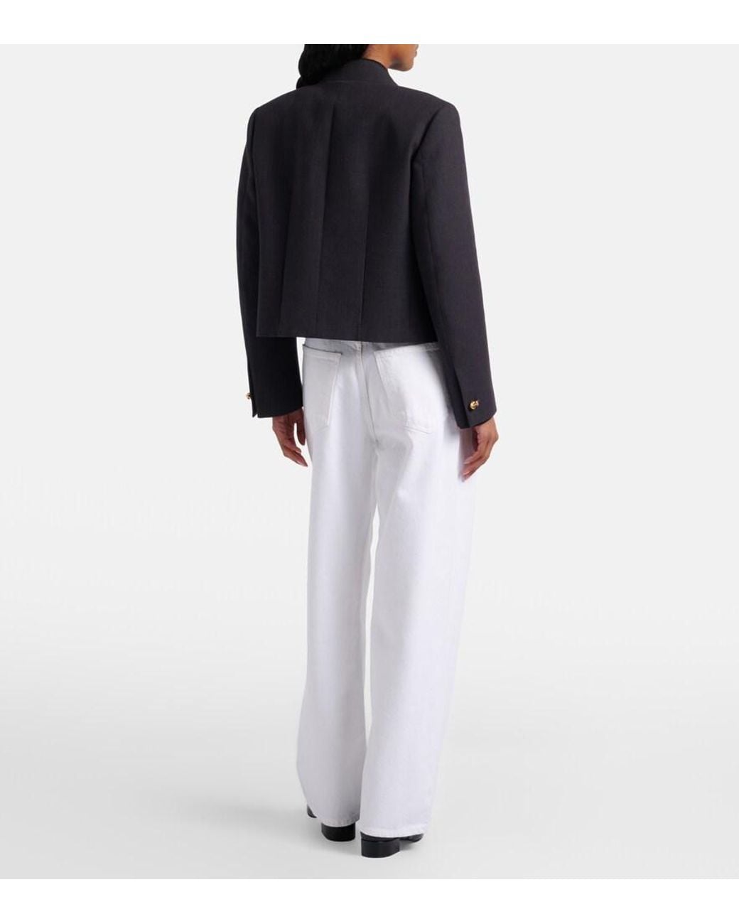 Agolde White Low Slung Baggy Wide-Leg Jeans