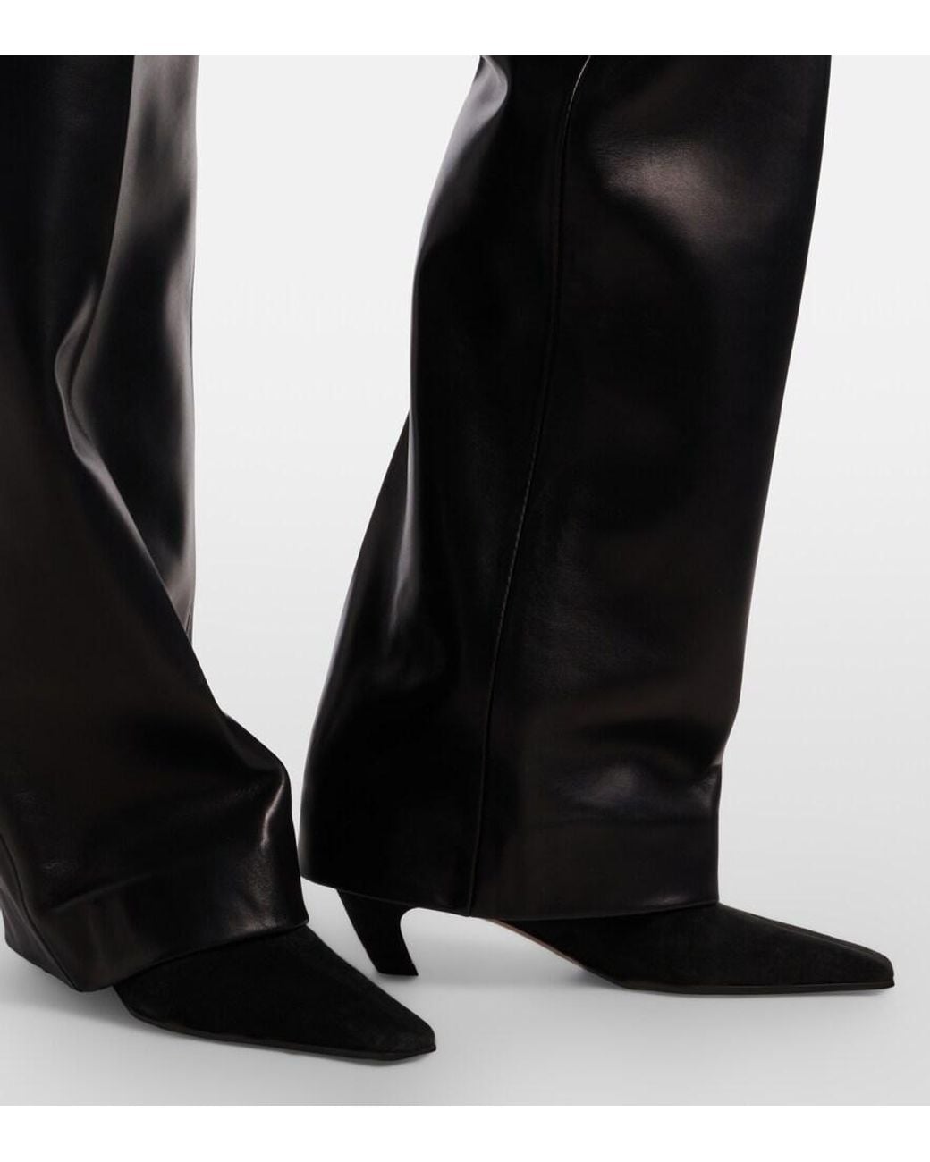 Khaite Black Arizona Suede Ankle Boots