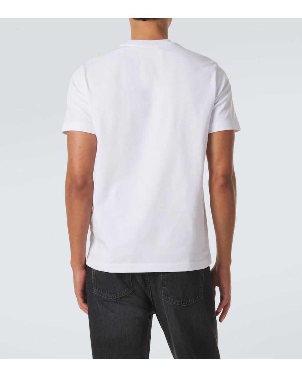 Moncler White Cotton Jersey T-Shirt for men