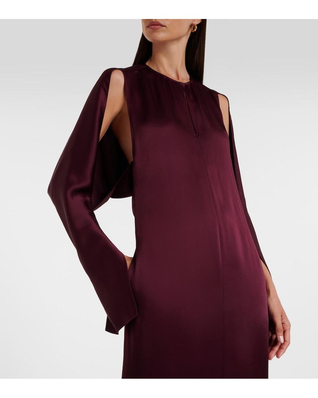 Stella McCartney Purple Cutout Satin Gown