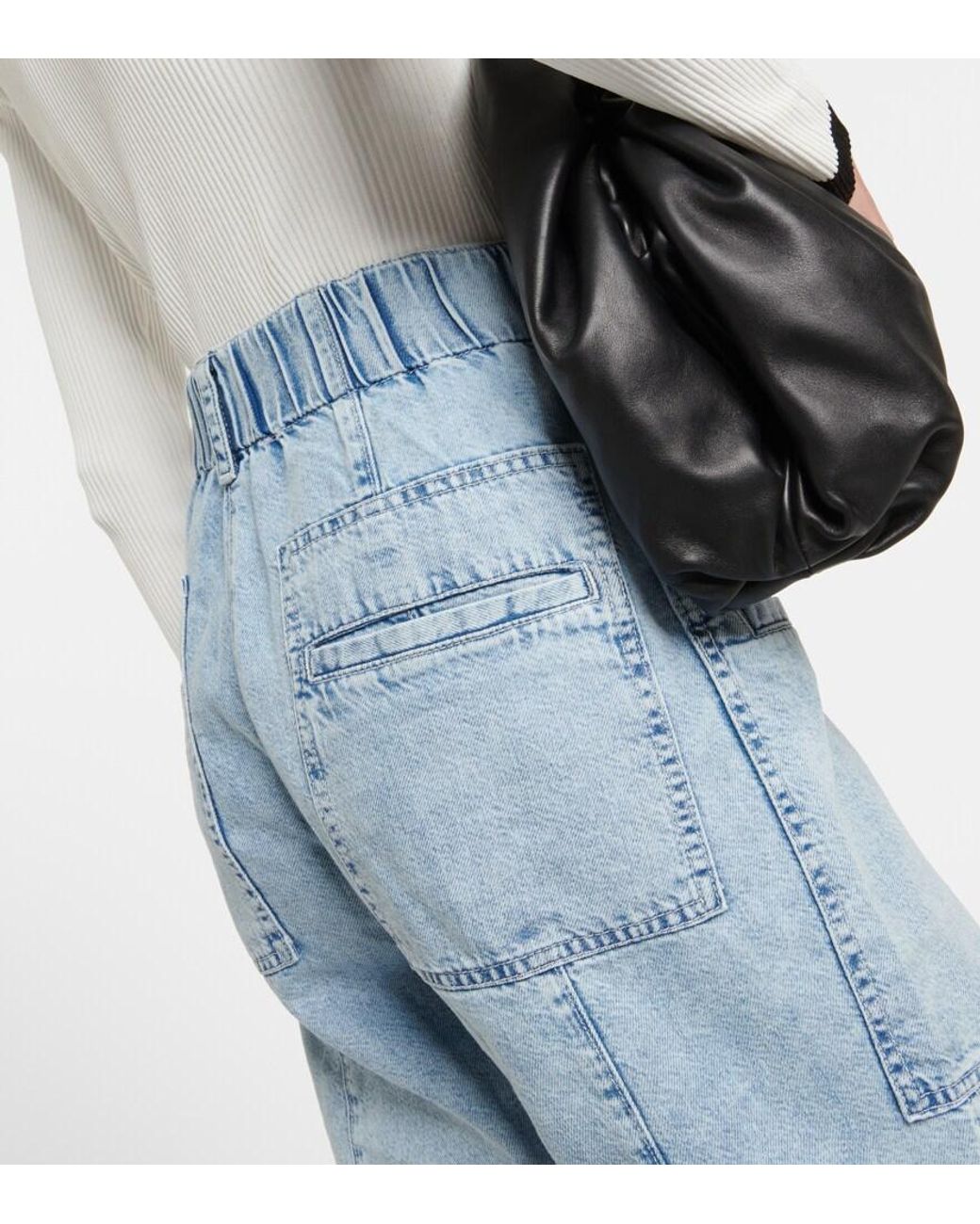 Proenza Schouler Blue Chambray High-rise Cargo Jeans