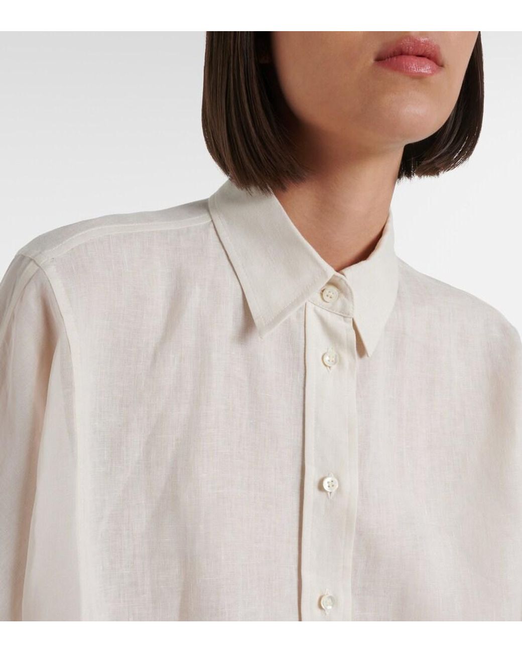 Brunello Cucinelli White Linen Shirt