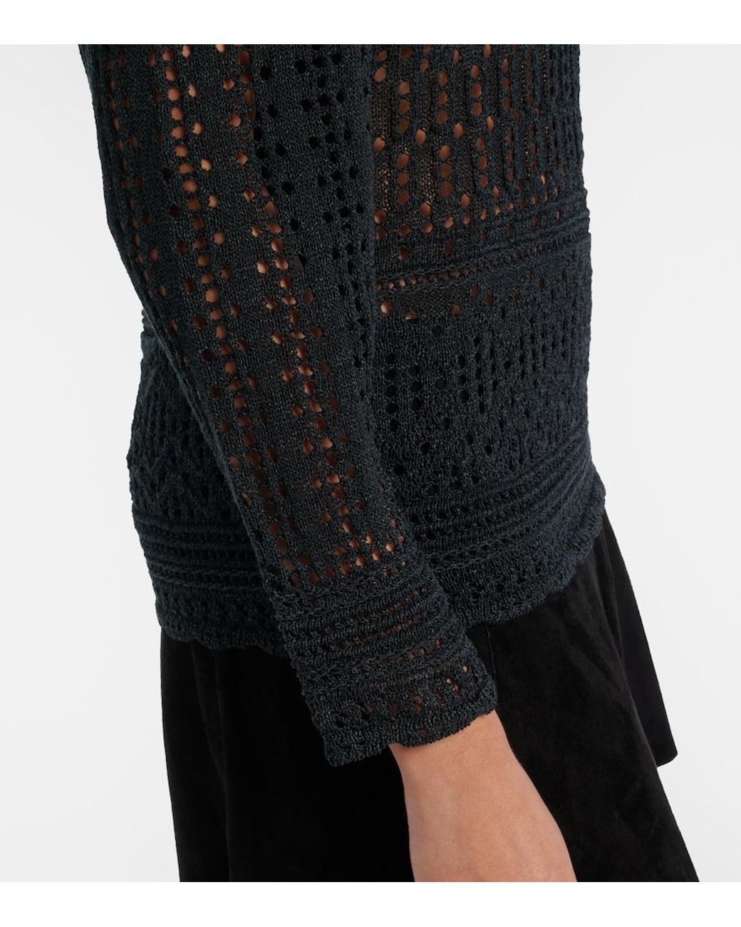 Isabel Marant Black Dahara Open-Knit Sweater