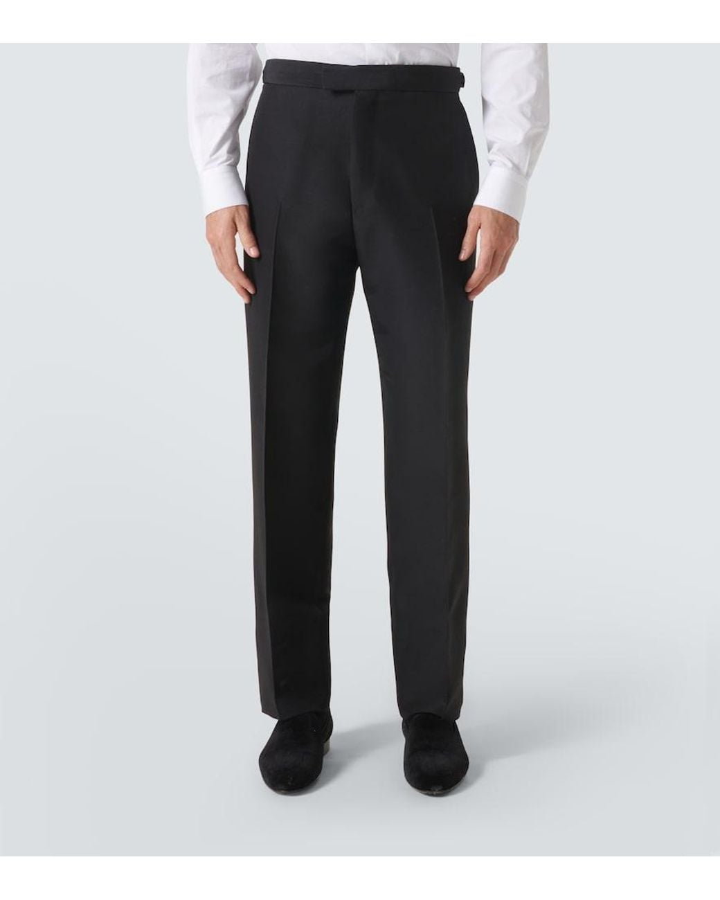 Loro Piana Black Wool And Silk Suit Pants for men