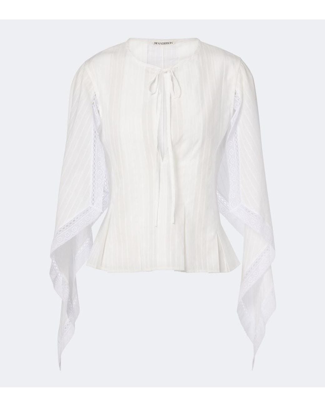 J.W. Anderson White Draped Cotton Top