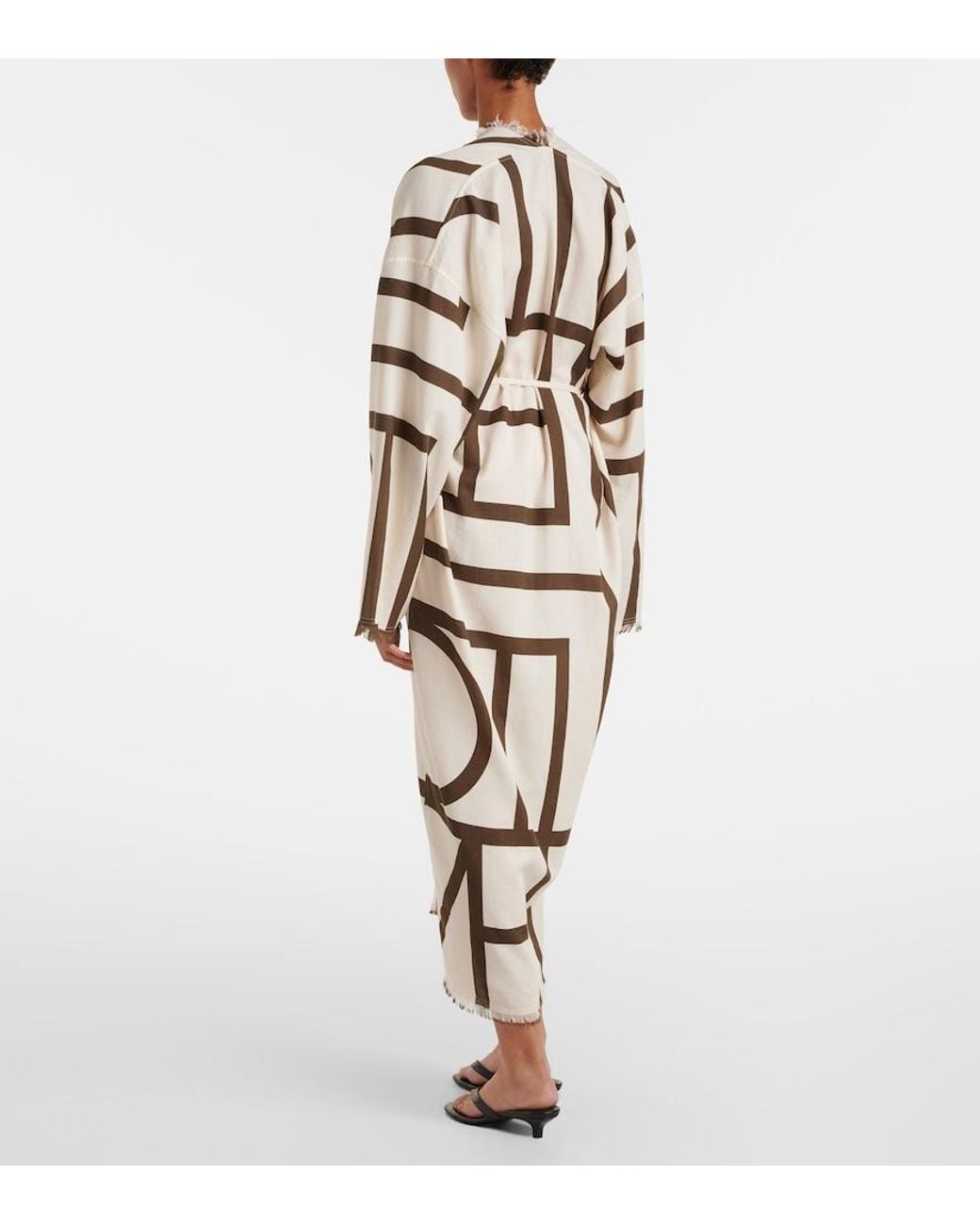 Totême  Natural Monogram Cotton Beach Cover-Up