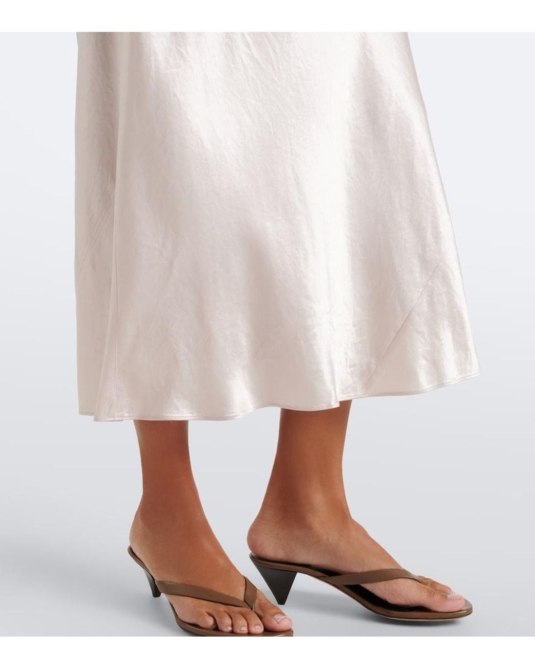 Vince White Satin Slip Dress
