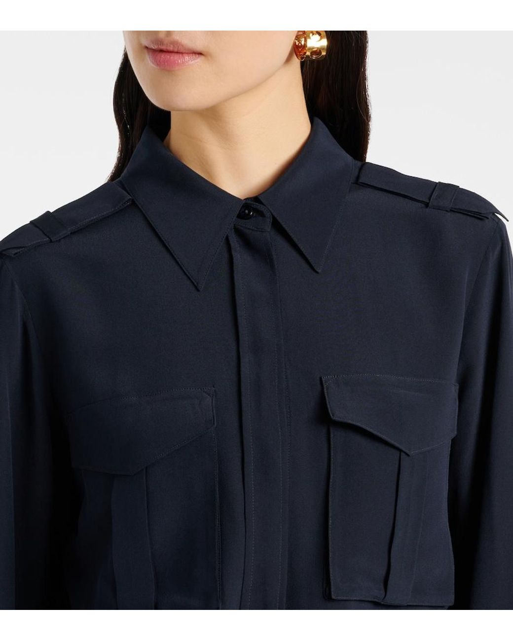 Dorothee Schumacher Blue Satin Jumpsuit