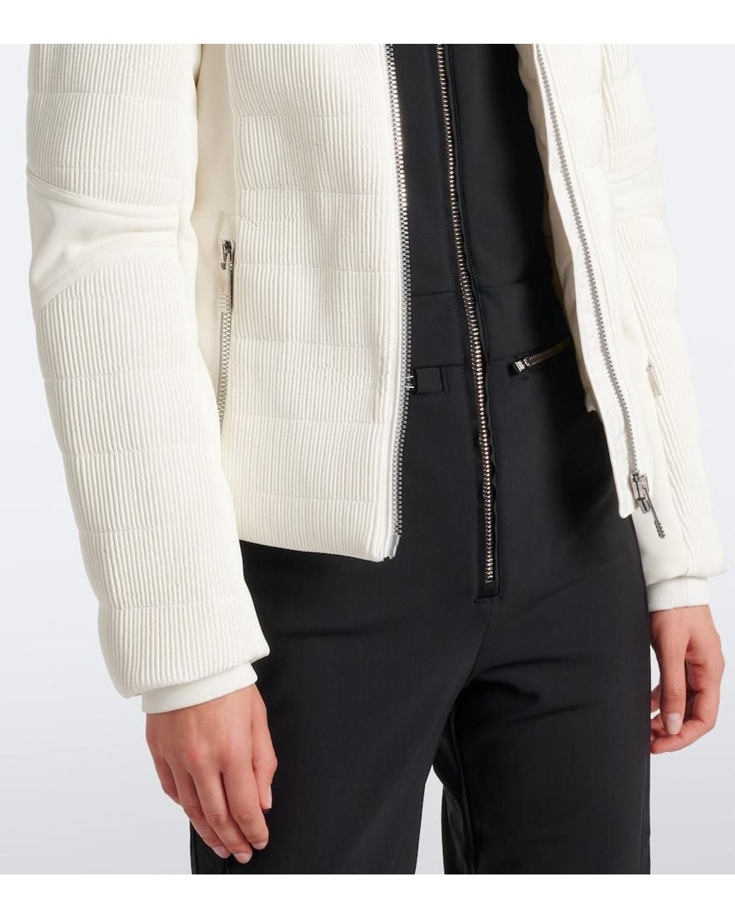 Fusalp White Gitu Belted Corduroy Ski Jacket