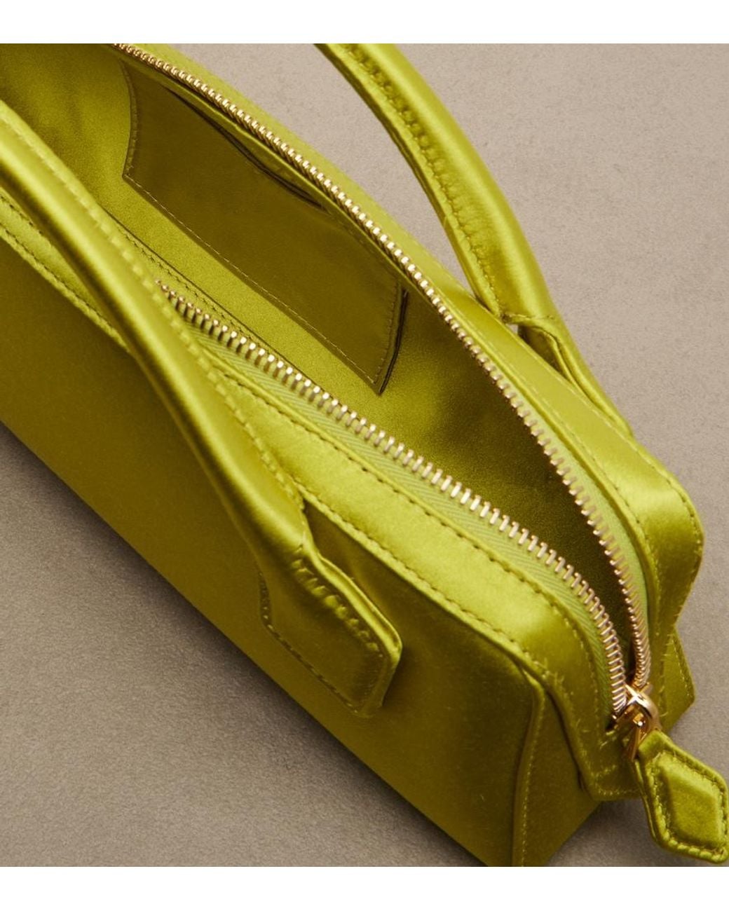 Alaïa Yellow Le Teckel Satin Clutch