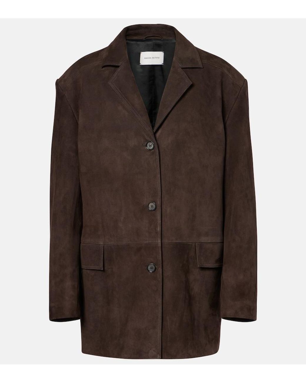 Magda Butrym Brown Oversized Suede Jacket