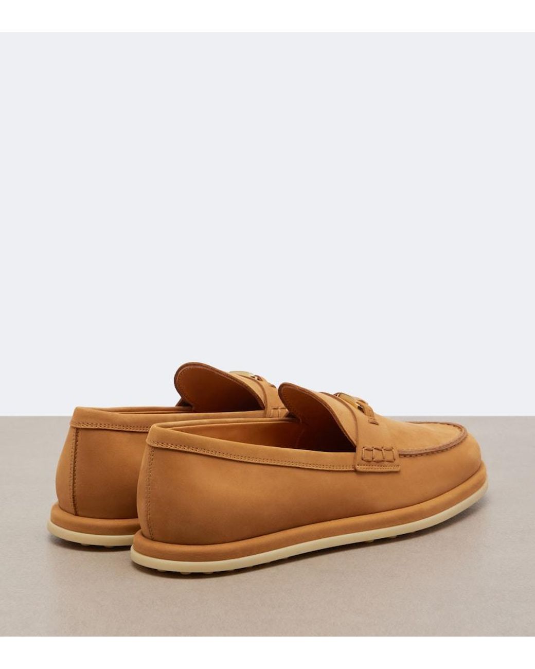 Tod's Brown T Timeless Leather Loafers