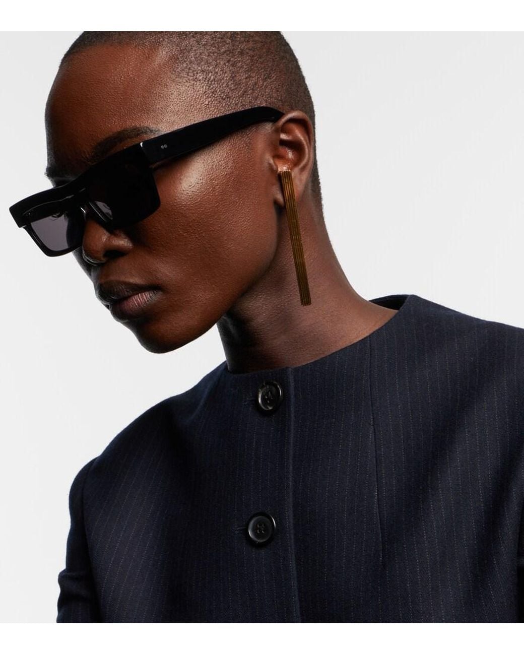 Khaite Black X Oliver Peoples 1985C Rectangular Sunglasses