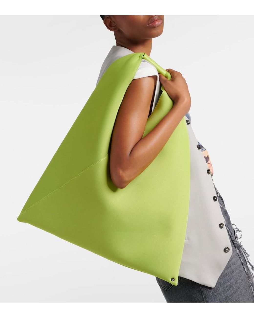 MM6 by Maison Margiela Japanese Medium Mesh Tote Bag in Green | Lyst