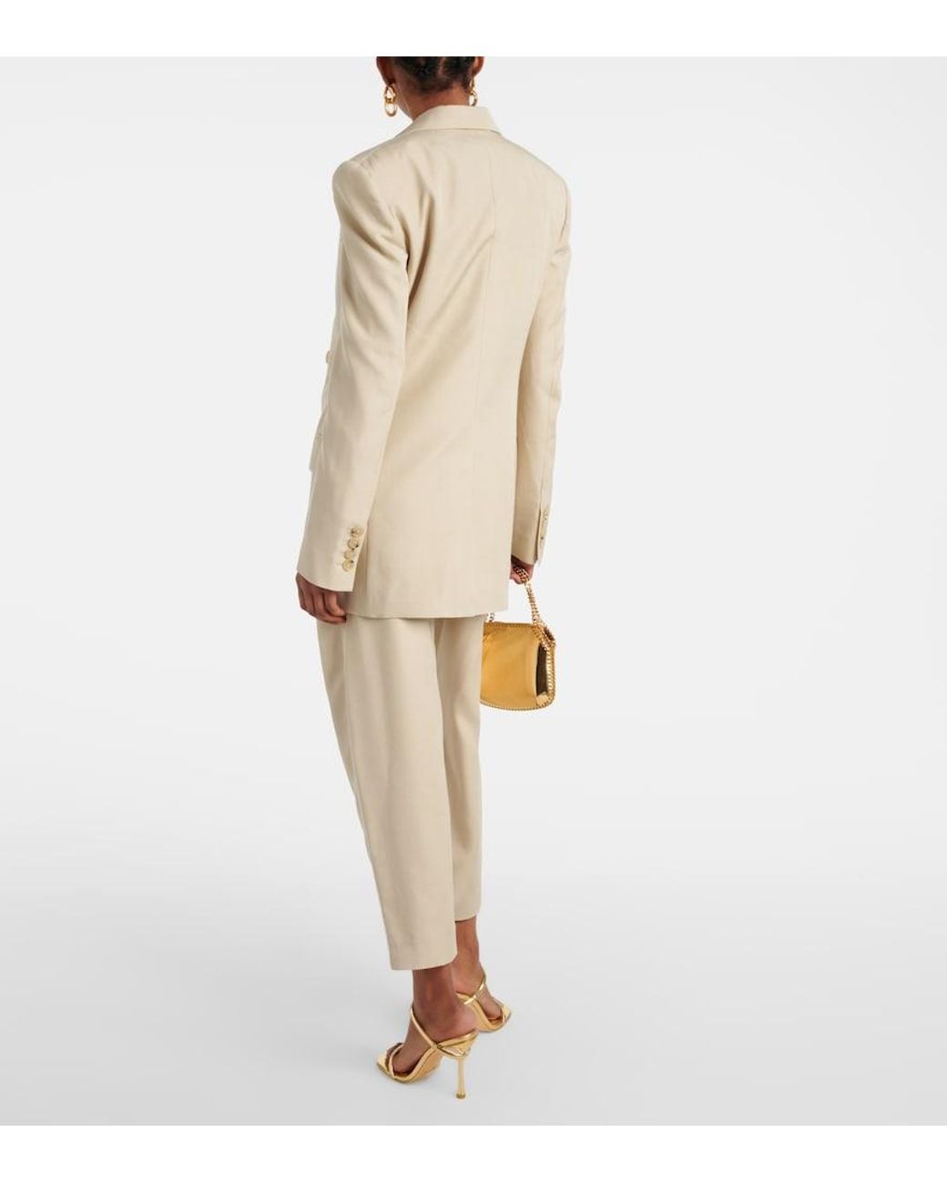 Stella McCartney Natural Double-Breasted Blazer