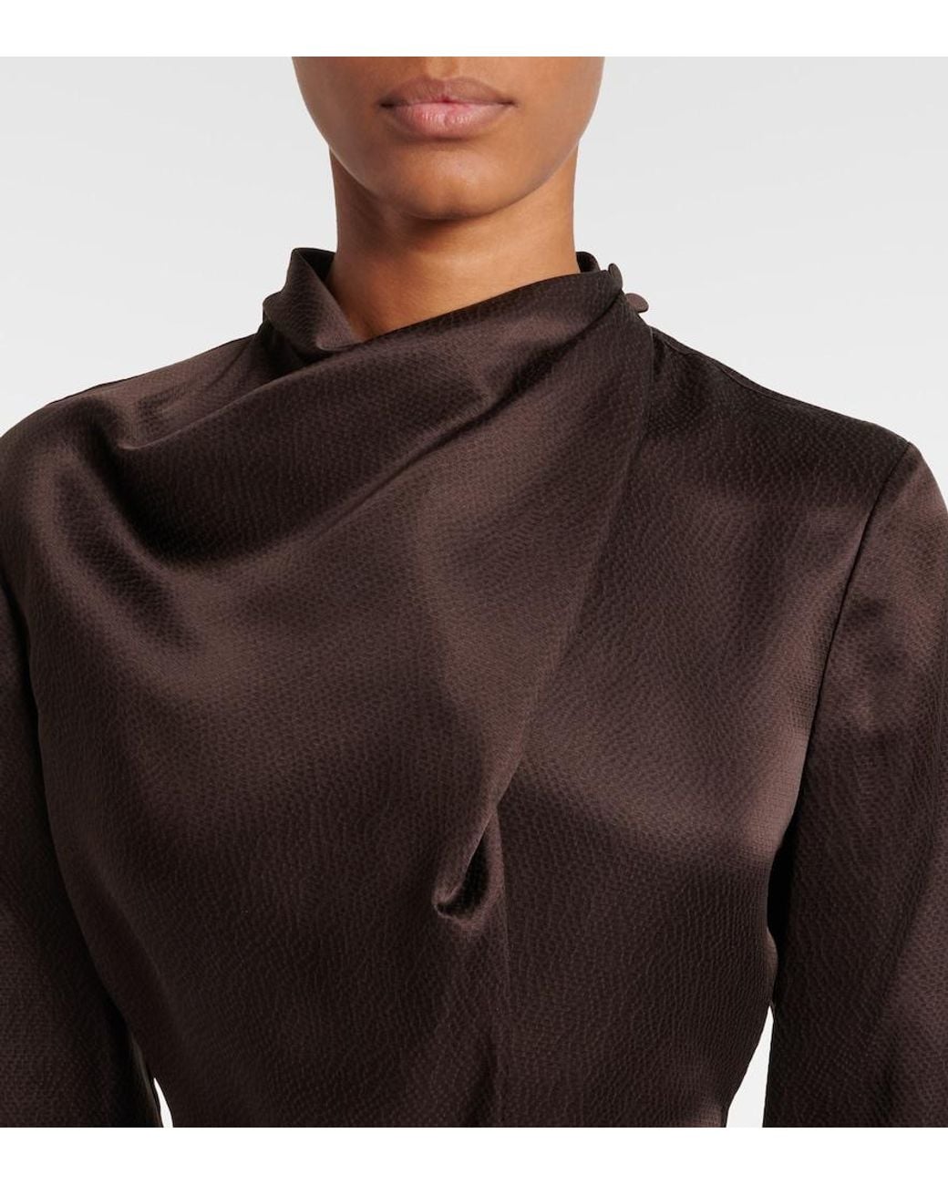 Gabriela Hearst Black Josef Belted Silk Midi Dress