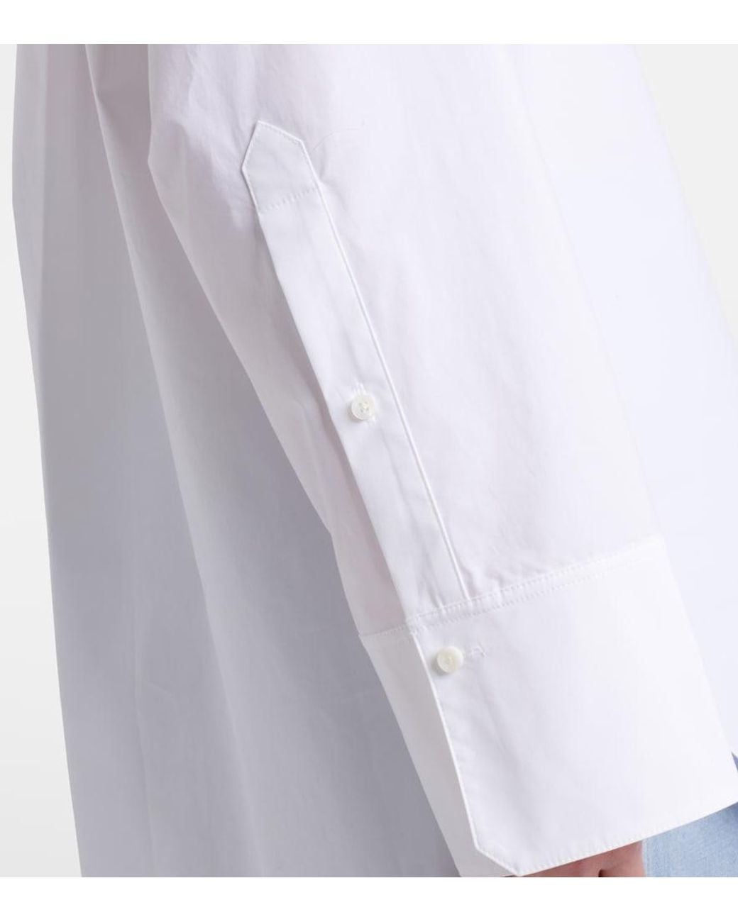 Dorothee Schumacher White Floral-Applique Cotton-Blend Poplin Shirt