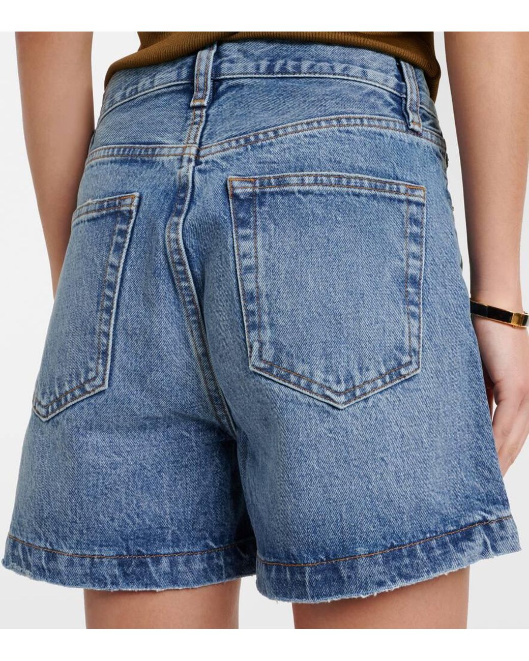Short Everyday En Denim FRAME en coloris Blue