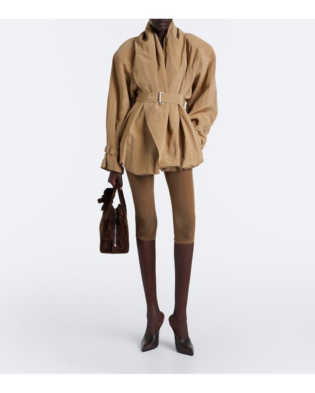 Magda Butrym Brown Semi-Sheer Capri Pants