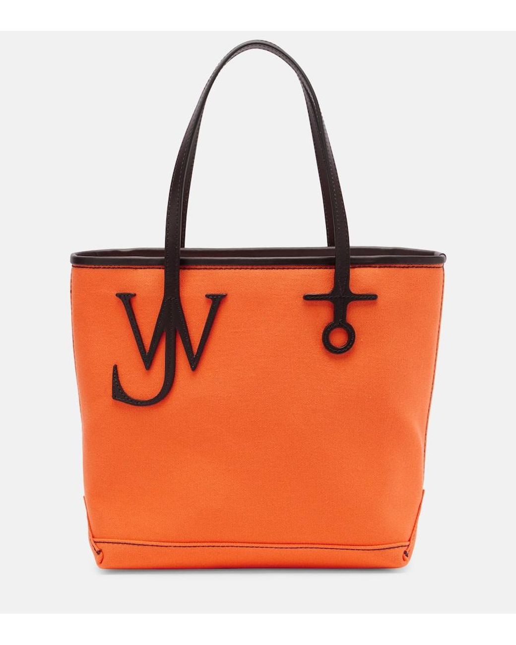 J.W. Anderson Orange Anchor Small Leather-Trimmed Tote Bag