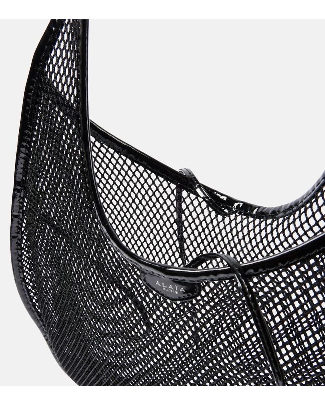 Alaïa Gray One Piece Xl Fishnet Shoulder Bag