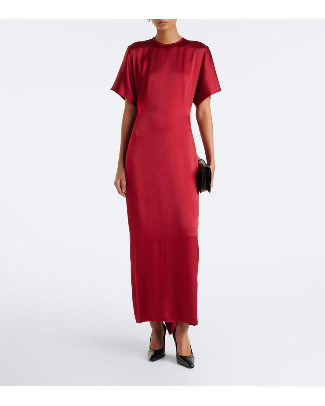 FFORME Imogen Gathered Satin Maxi Dress
