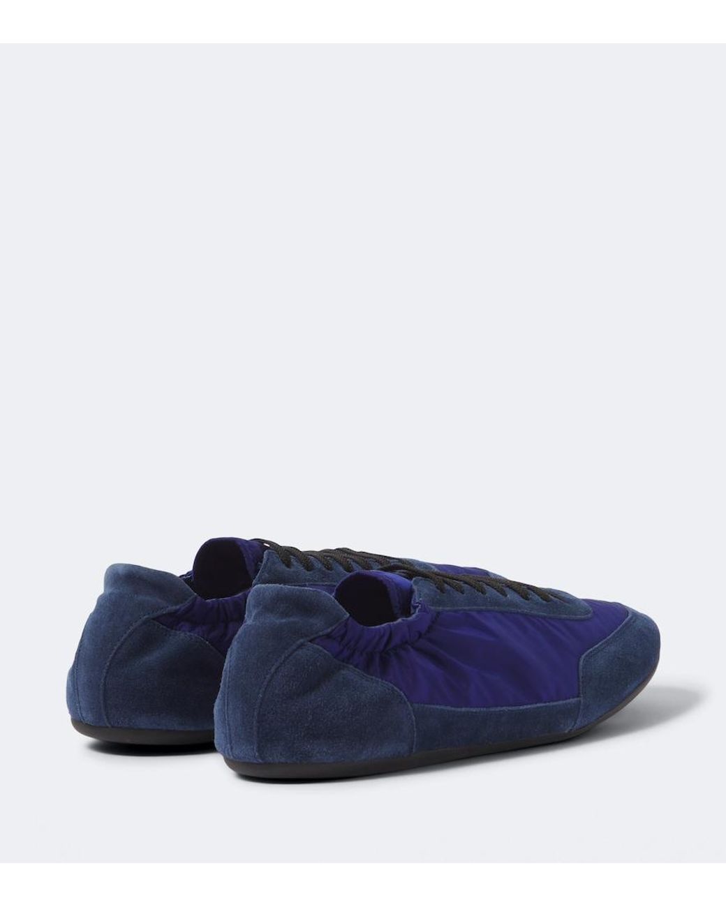 Prada Blue Collapse Re-Nylon And Suede Sneakers for men