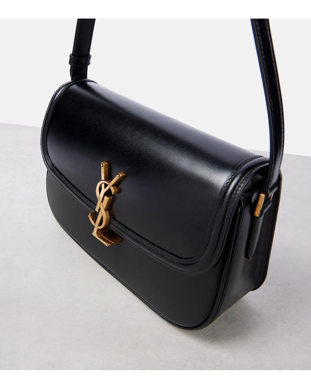 Saint Laurent Black Solferino Small Leather Shoulder Bag