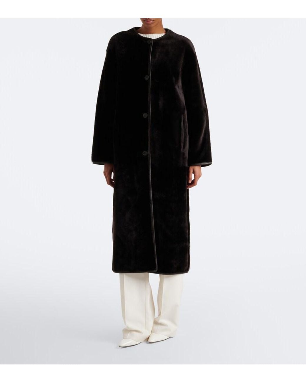 Arma Black Rilana Reversible Shearling Coat