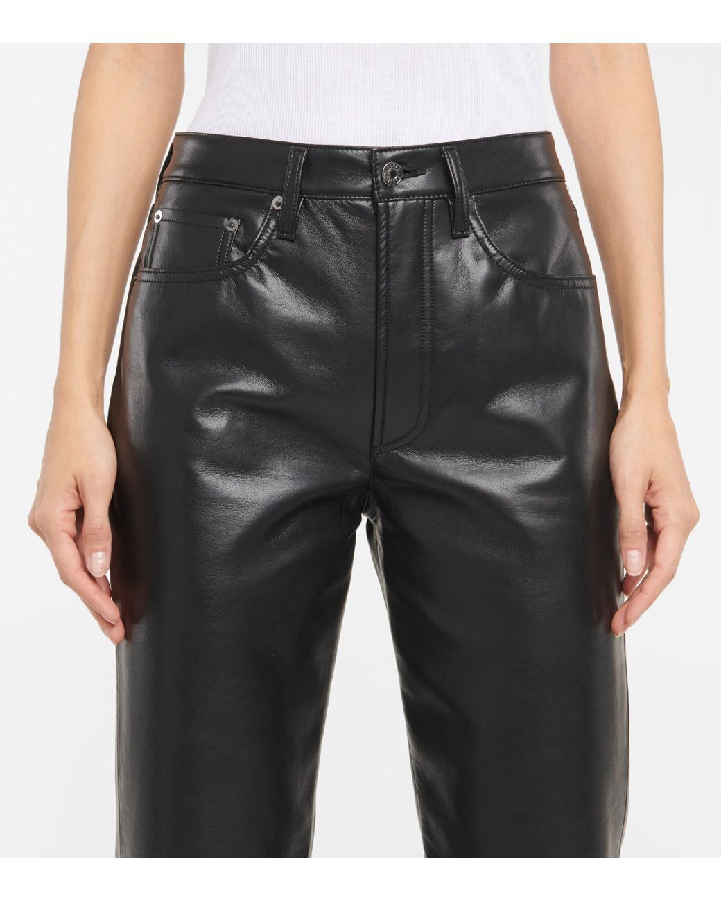 Agolde Mid-rise Bootcut Faux Leather 