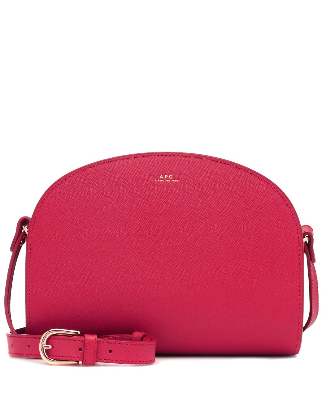 apc demi lune leather shoulder bag