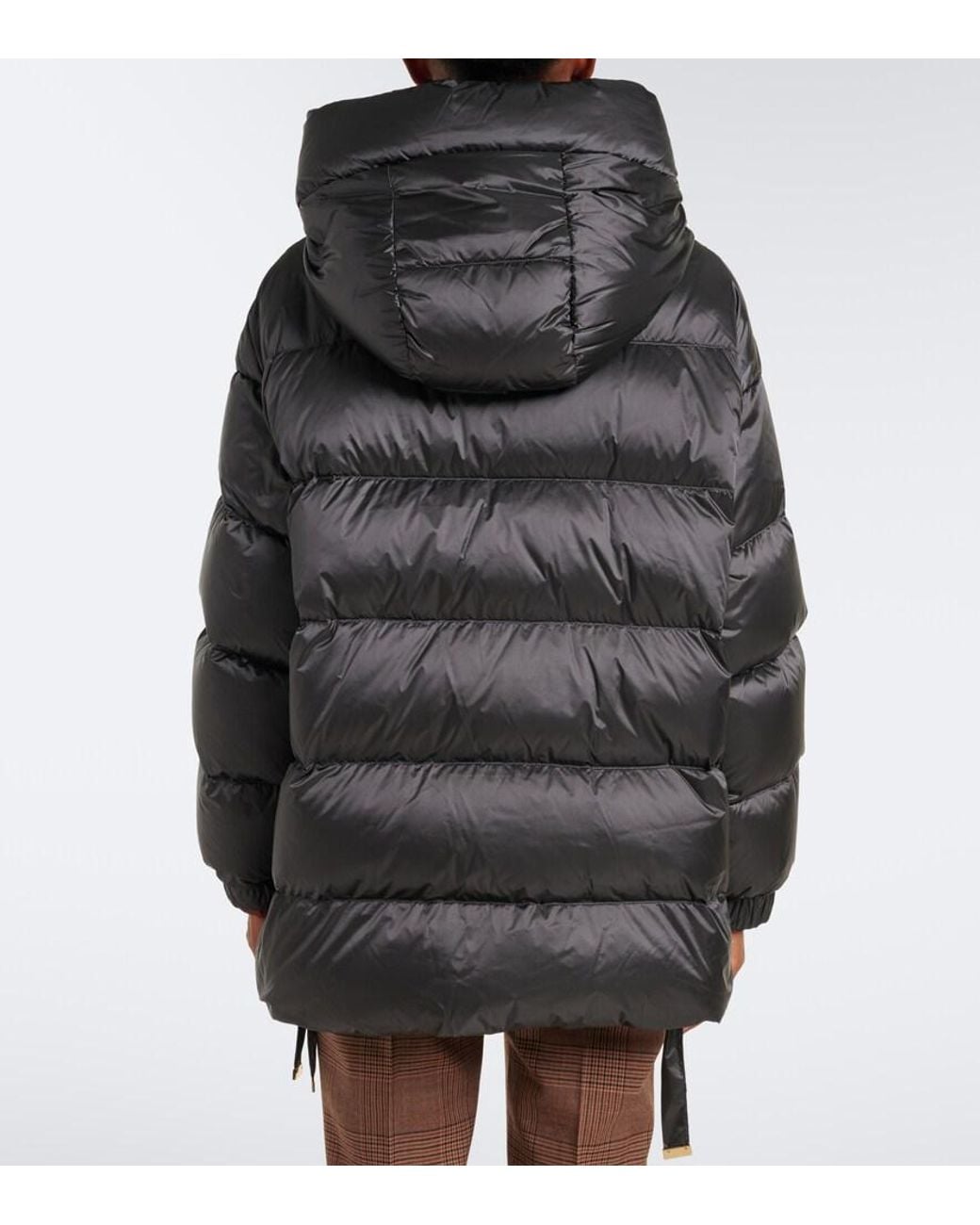 Max Mara Black Hooded Down Jacket