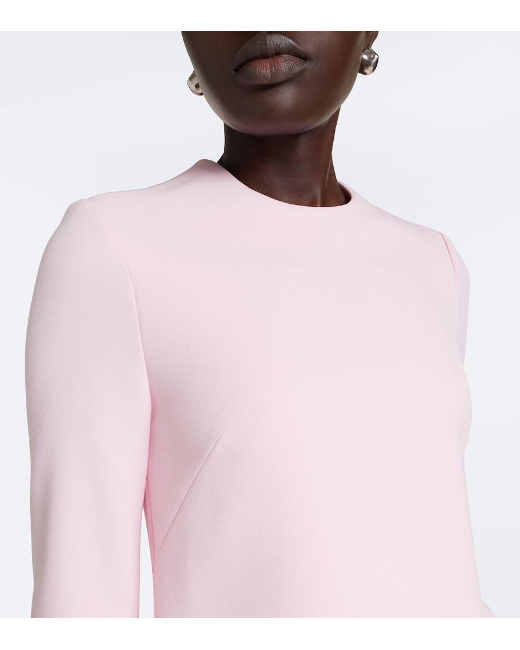 Safiyaa Pink Reffie Floral-Applique Crepe Minidress