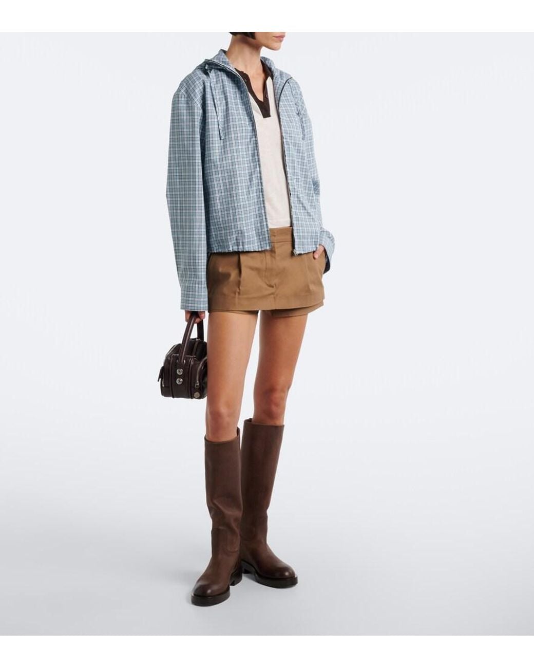 Paris Texas Brown Napa Leather Knee-High Boots