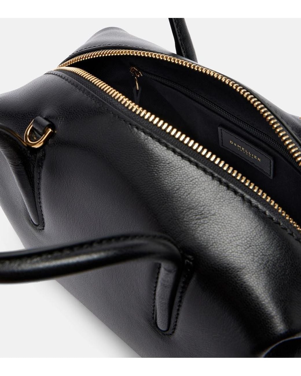 DeMellier London Black Stockholm Small Leather Top-Handle Bag