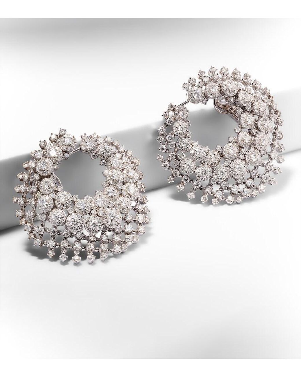 YEPREM Metallic Y-Couture 18Kt Earrings With Diamonds