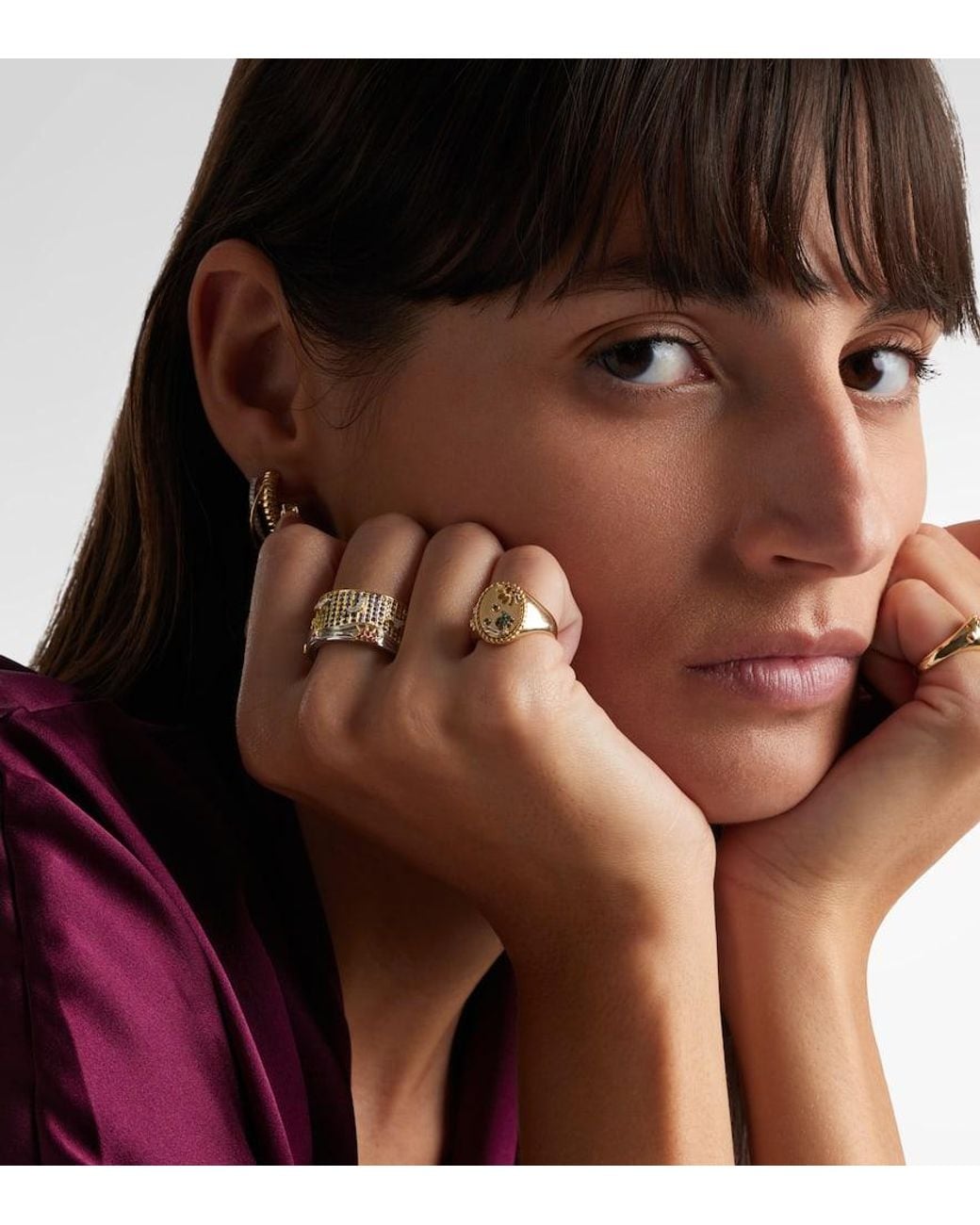 Yvonne Léon White Ring 24 Heures Aus 9Kt Gelbgold (375/1000) Mit Edelsteinen