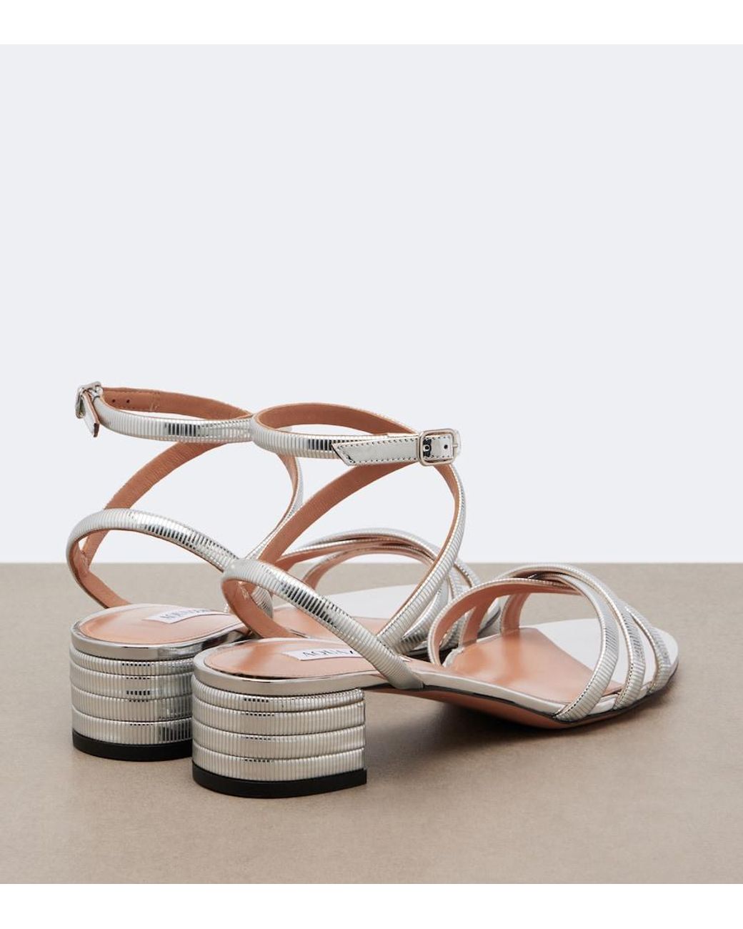Aquazzura Metallic Heatwave Sandals