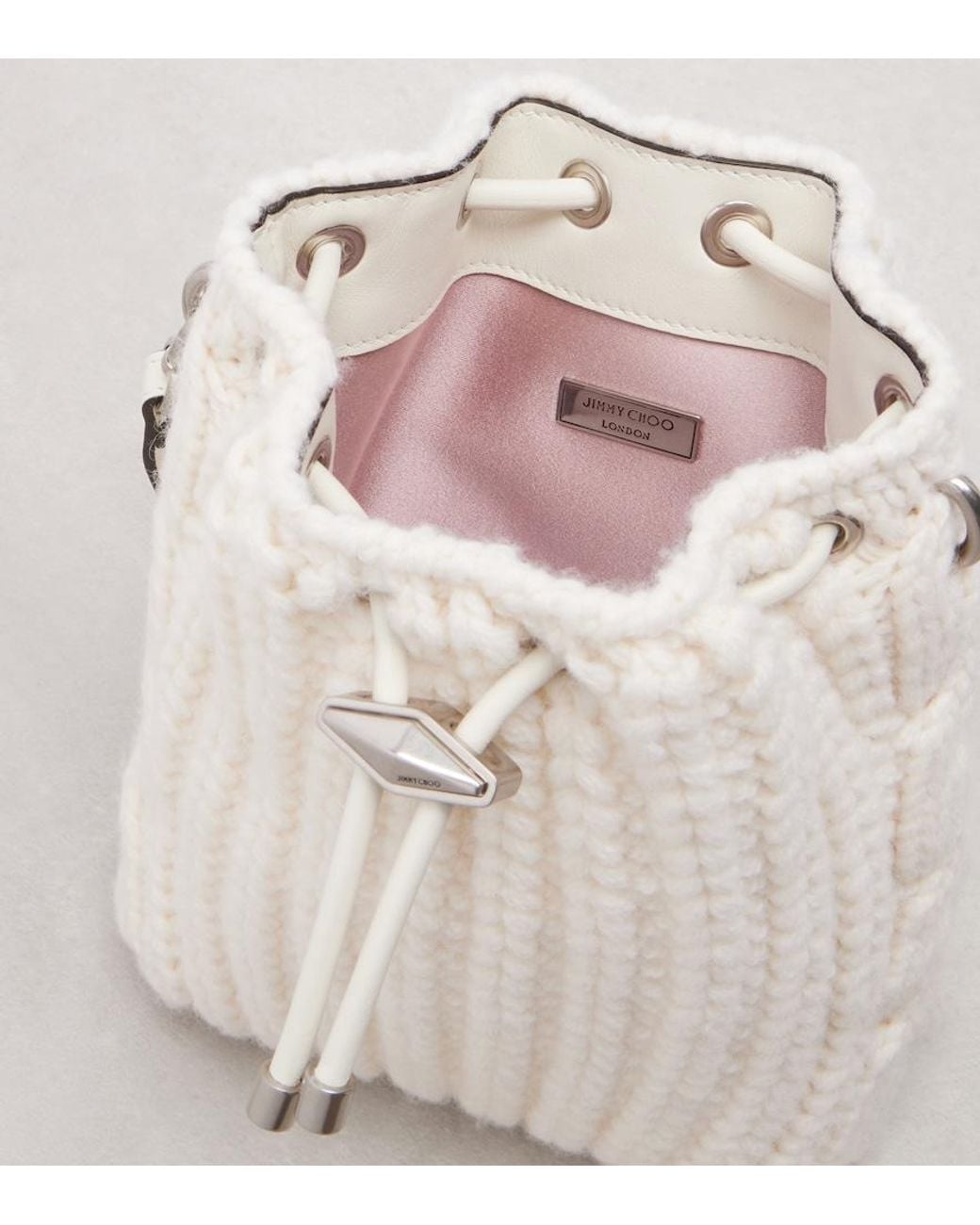 Secchiello Cinch Mini di Jimmy Choo in Natural