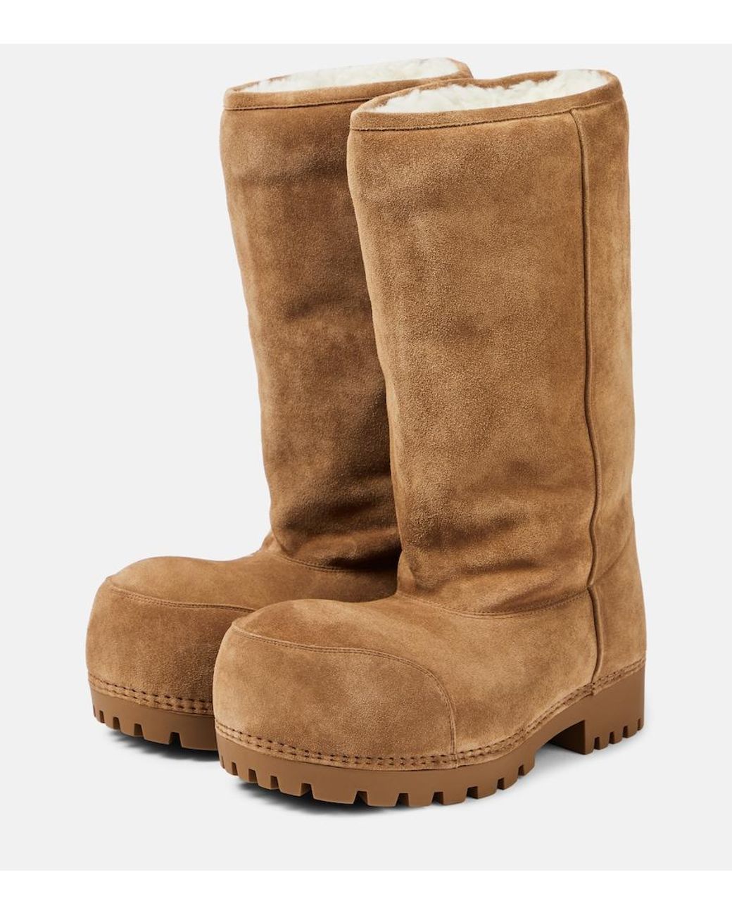 Balenciaga Brown Alaska High Suede Boots