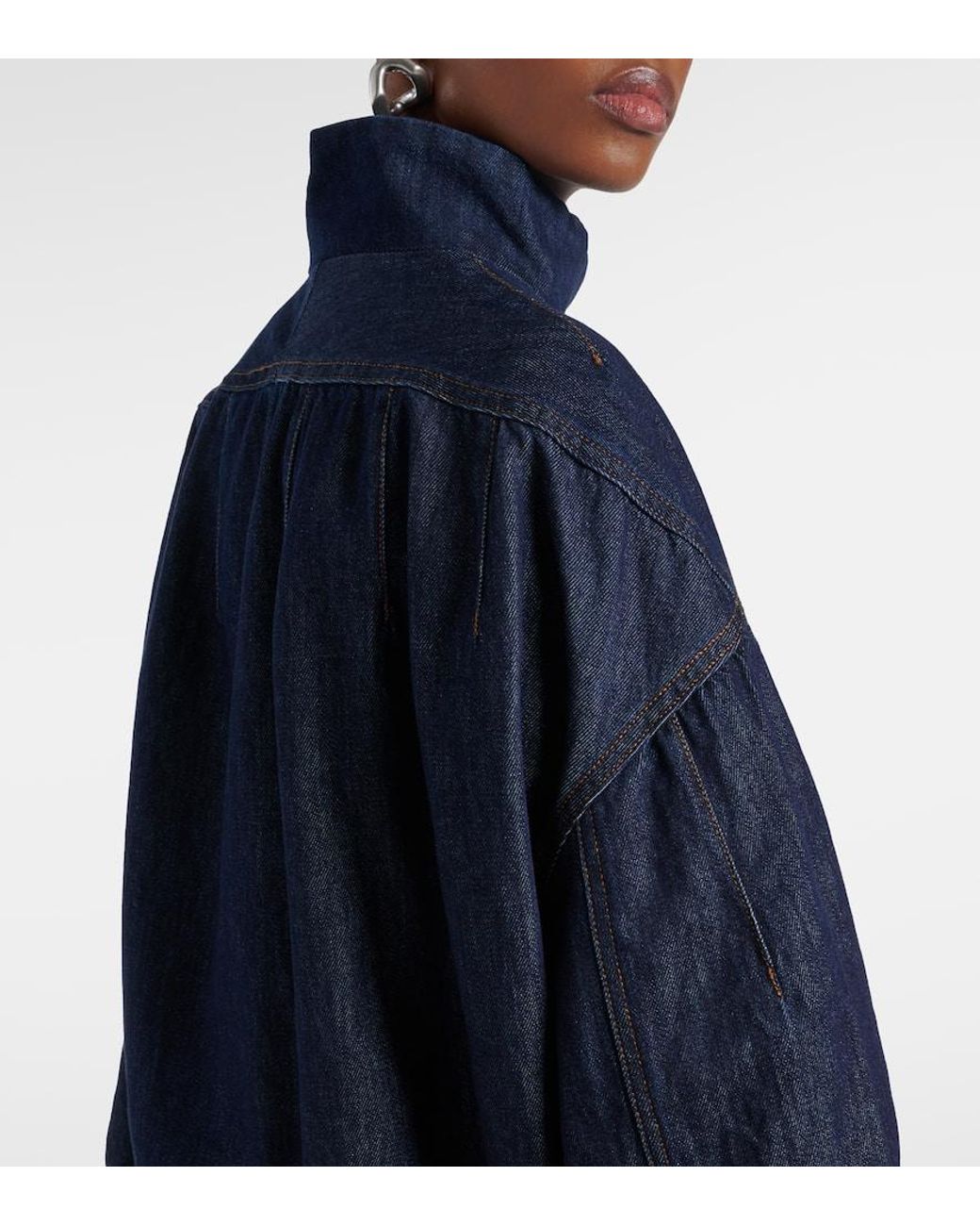 Dries Van Noten Blue Oversized Denim Jacket