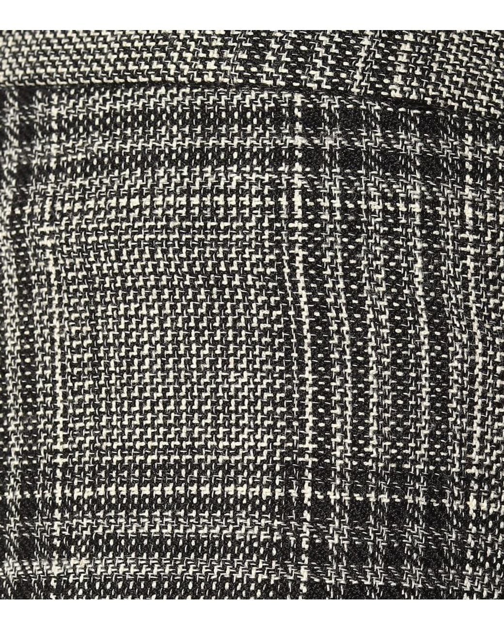 Isabel Marant Gray Derys Checked Cotton And Wool Pants