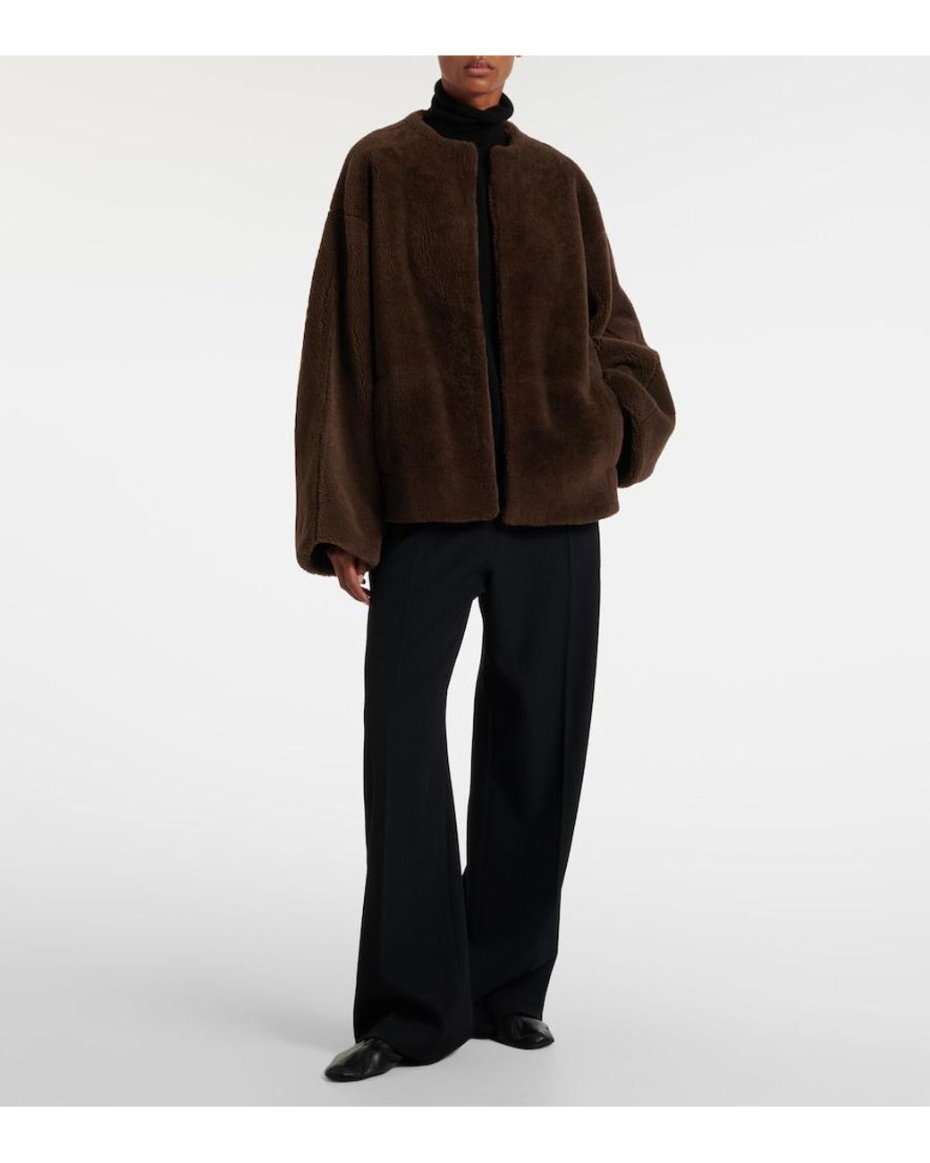 The Row Brown Valorin Shearling Jacket
