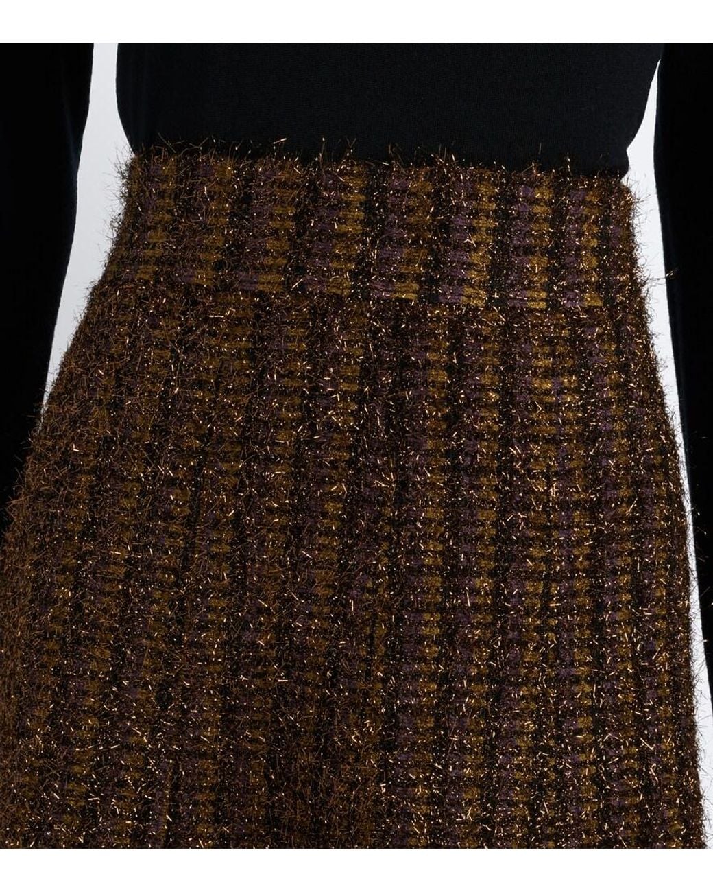Veronica Beard Brown Esmeray Knitted Midi Skirt