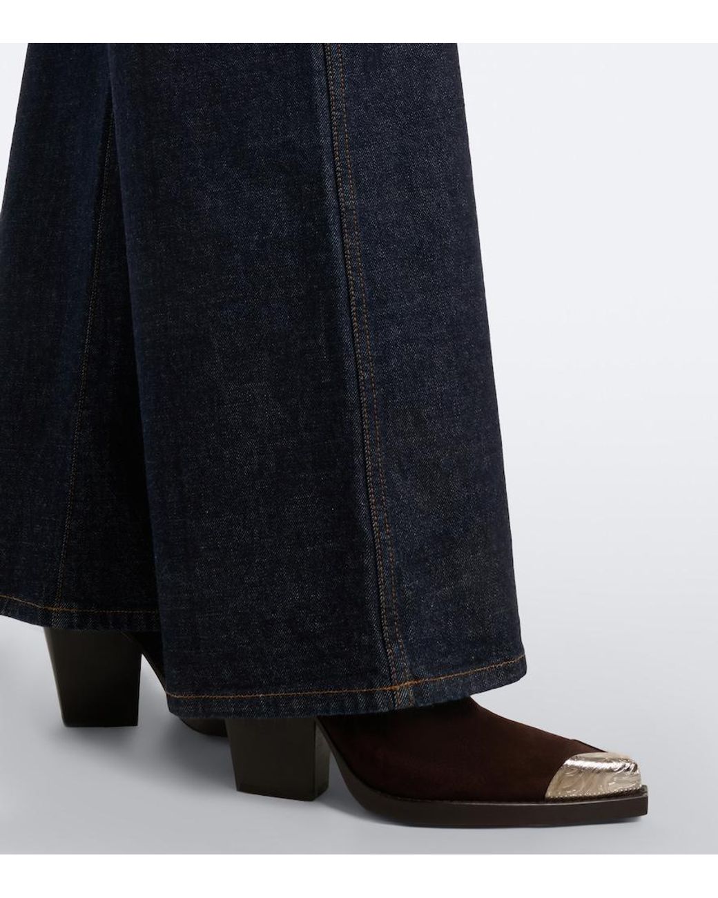 Paris Texas Brown Dallas Embellished Suede Cowboy Boots